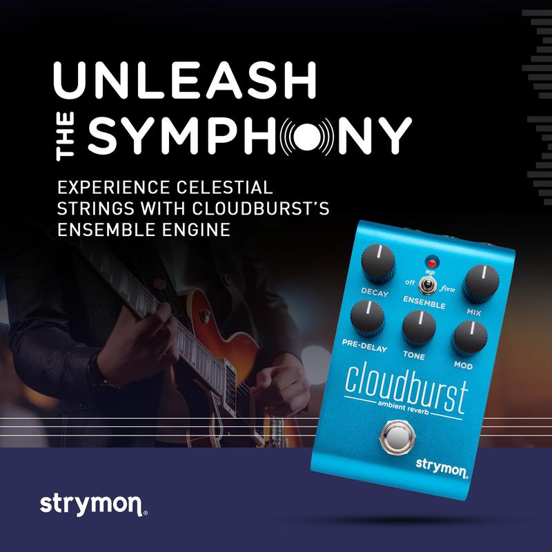 Pedal de guitarra Strymon Cloudburst Ambient Reverb com conjunto
